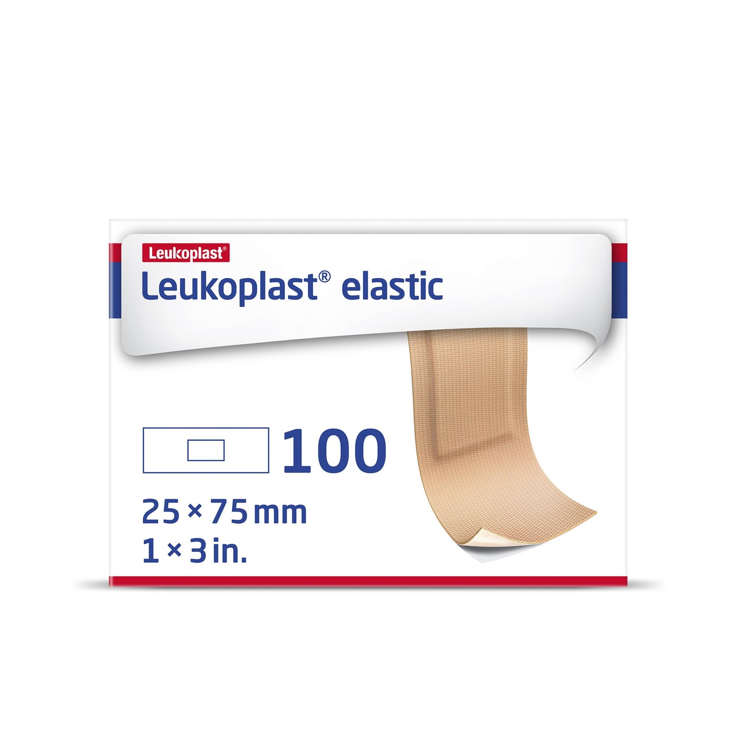 Leukoplast® Elastic Adhesive Strip 1 X 3 Inch Cross-Elastic Material Rectangle Tan Sterile (1212117_CS)