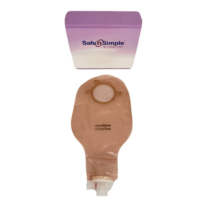 Safe n Simple™ Urostomy Pouch Two-Piece System 9 Inch Length Without Barrier Drainable (1242519_BX)