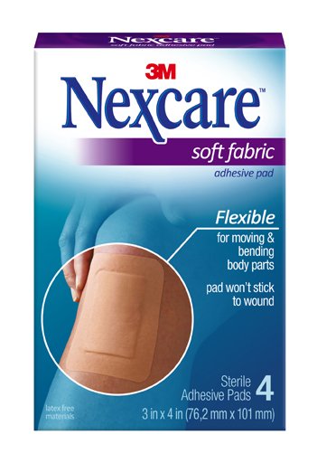 Nexcare™ Adhesive Strip 3 X 4 Inch Fabric Rectangle Tan Sterile (1084058_PK)