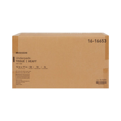 McKesson Procedure Underpad 12 W X 17 L Inch Blue NonSterile (875402_CS)