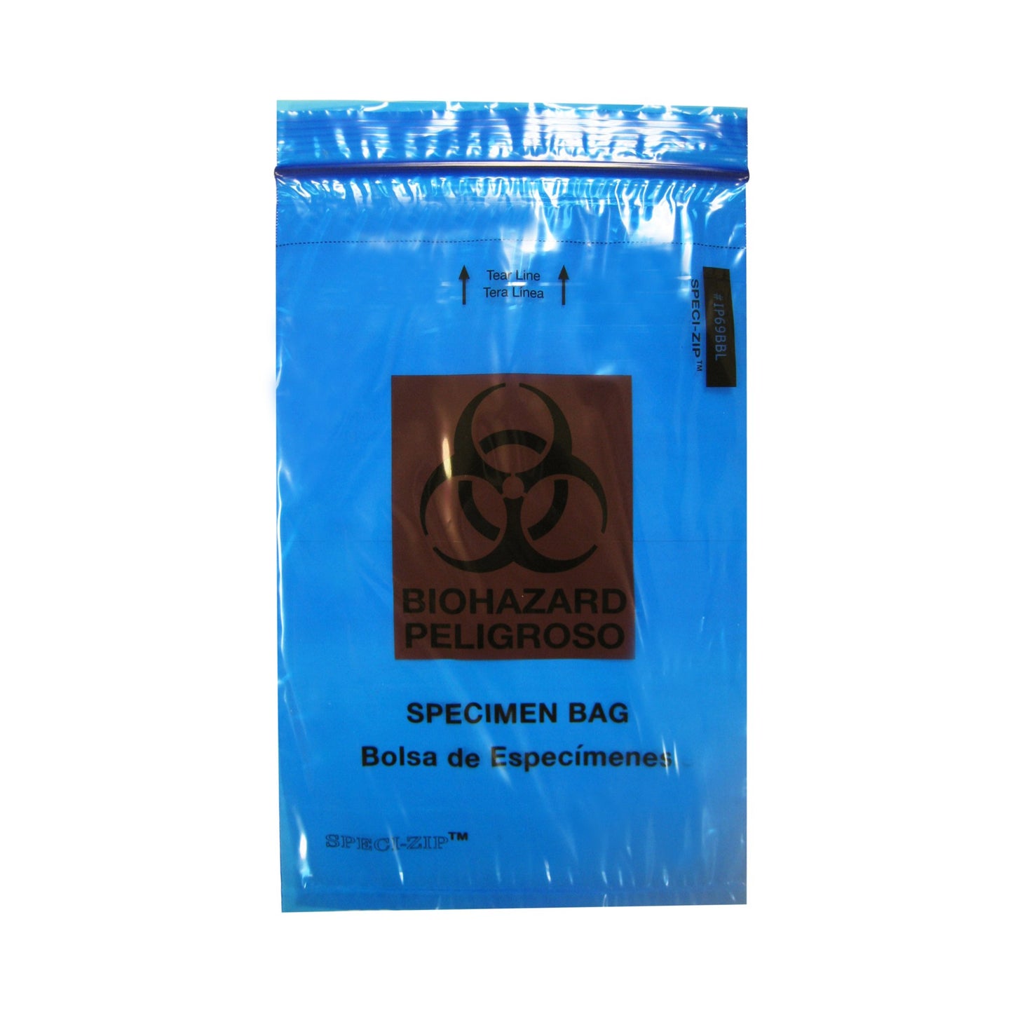 Speci-Zip® Specimen Transport Bag with Document Pouch 6 X 9 Inch Zip Closure Biohazard Symbol NonSterile (762460_CS)