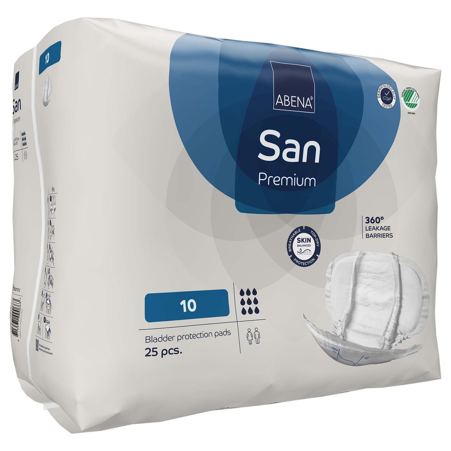 Abena® San Premium Incontinence Liner 14.5 X 28.7 Inch Heavy Absorbency Fluff / Polymer Core Size 10 (1218222_PK)
