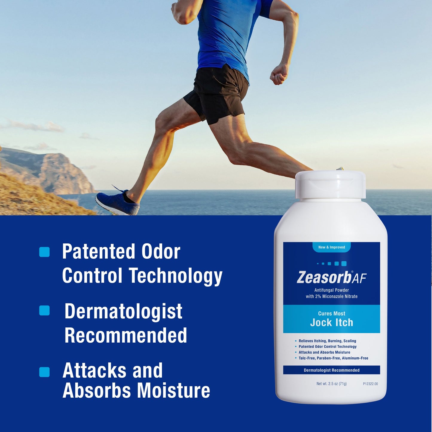 Zeasorb® AF Antifungal 2% Strength Powder 2.5 oz. Shaker Bottle (1148772_EA)