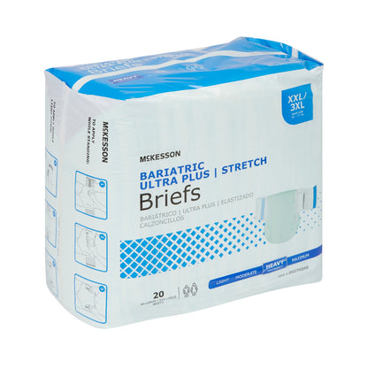 McKesson Ultra Plus Stretch Unisex Adult Incontinence Brief 2X-Large / 3X-Large Disposable Heavy Absorbency (973140_CS)