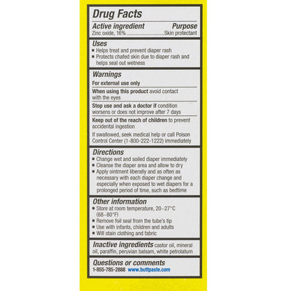Boudreaux's Butt Paste® Diaper Rash Treatment 4 oz. Tube Scented Cream (637430_EA)