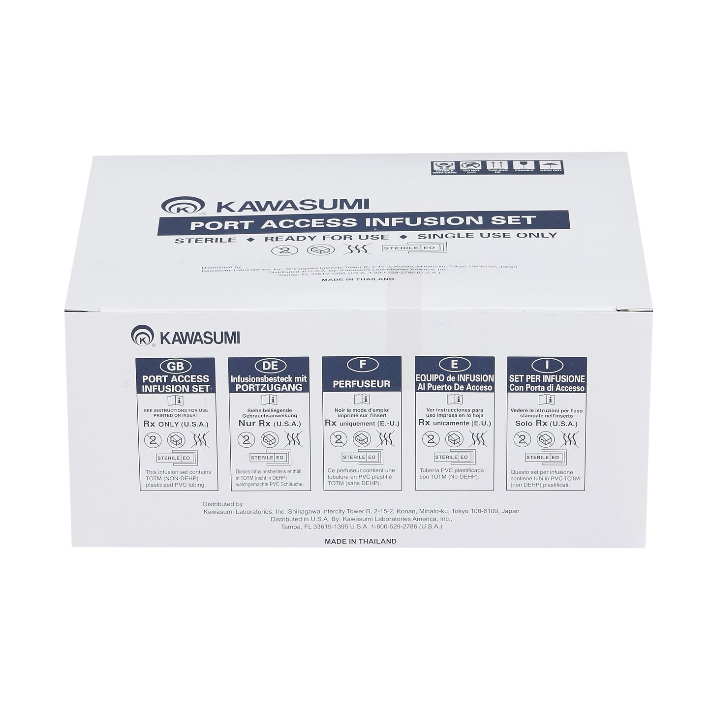 Kawasumi Huber Infusion Set 20 Gauge 1 Inch 8 Inch Tubing Without Port (356899_EA)