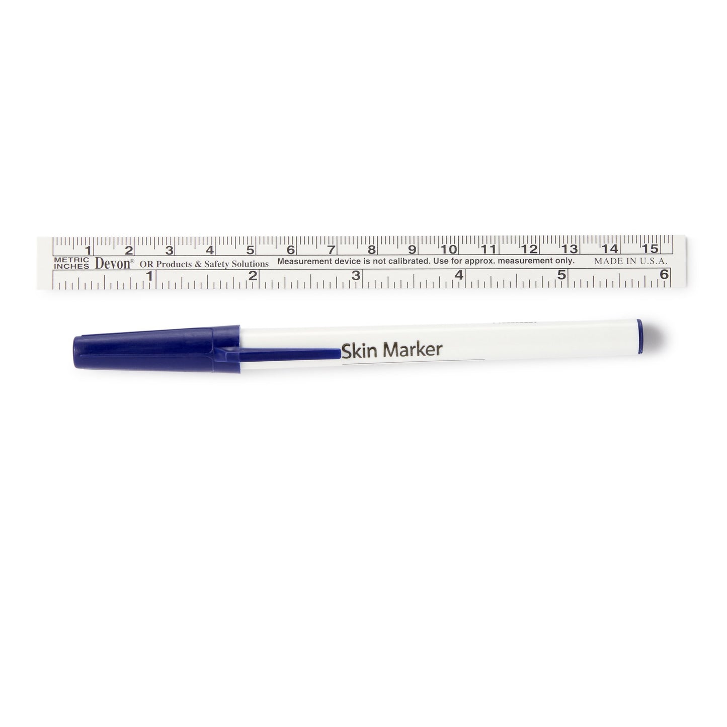 Devon™ Skin Marker with Ruler Gentian Violet Ink Sterile Full Size Regular Tip (183115_EA)
