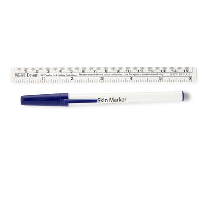 Devon™ Skin Marker with Ruler Gentian Violet Ink Sterile Full Size Regular Tip (183115_EA)