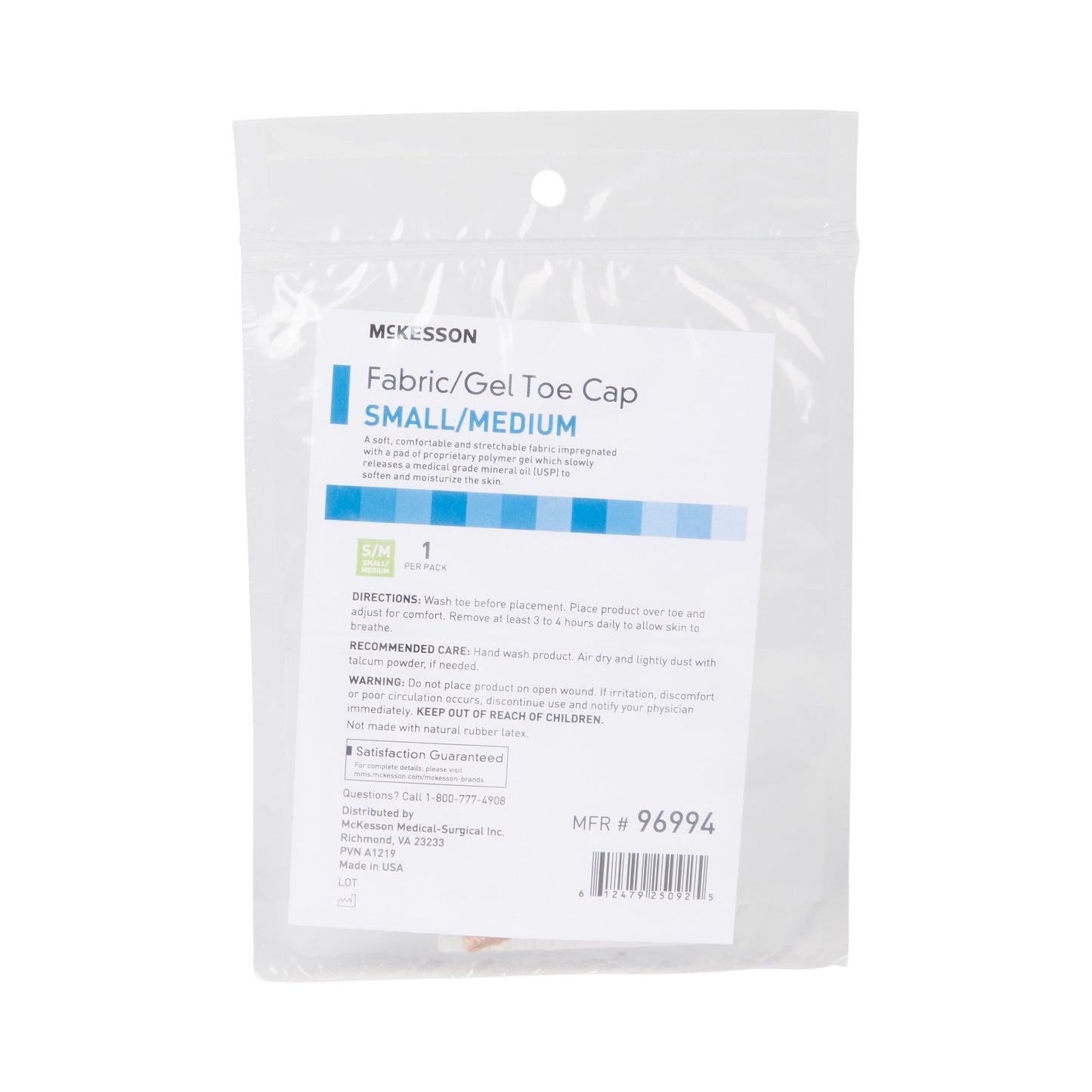 McKesson Toe Cap Small / Medium Pull-On Toe (1068748_EA)
