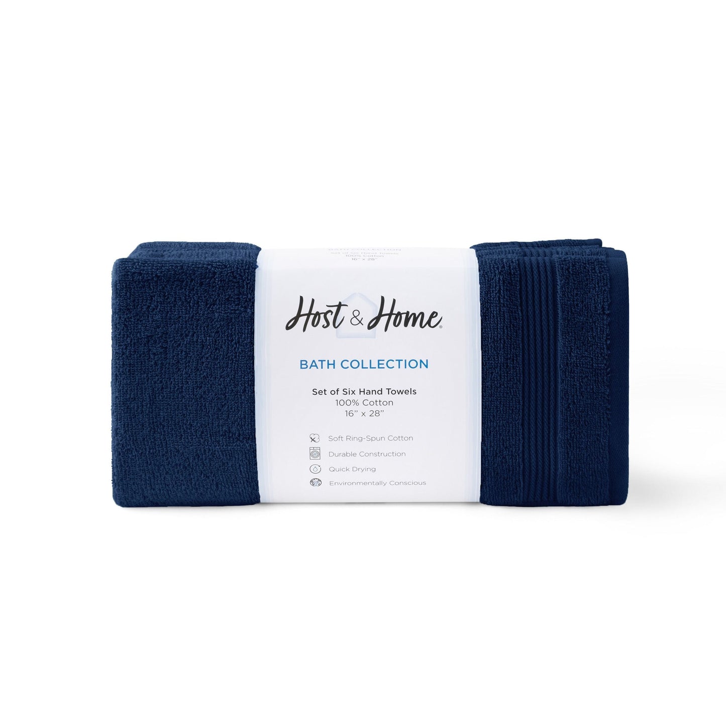 Arkwright Home® Host & Home Hand Towel 16x28 Navy, Case of 60 (HT-HH1628-NV-CS)