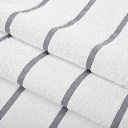 Hospeco® Las Rayas Beach Towel 30x60 Light Grey, 4/Pack (HOSBT-HS3060-15LG)