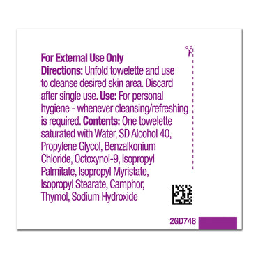 Hygea® Obstetrical Cleansing Towelette Individual Packet Scented 100 Count (544410_BX)
