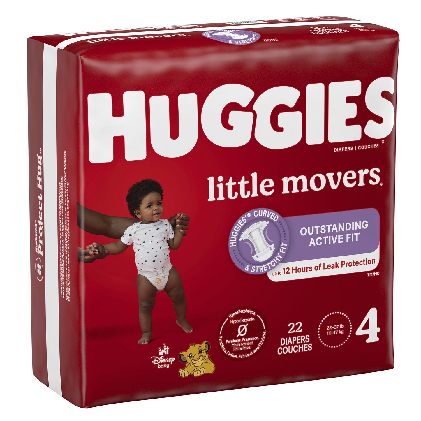 Huggies® Little Movers Unisex Baby Diaper Size 4 Disposable Moderate Absorbency (1128668_PK)