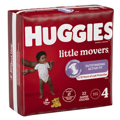 Huggies® Little Movers Unisex Baby Diaper Size 4 Disposable Moderate Absorbency (1128668_PK)
