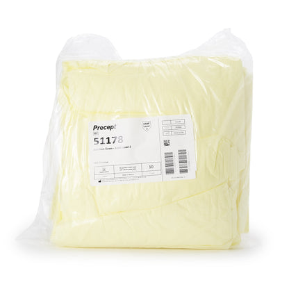 Precept® Protective Procedure Gown X-Large Yellow NonSterile AAMI Level 2 Disposable (1071088_CS)