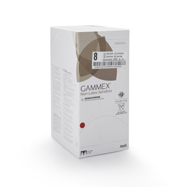 GAMMEX® Non-Latex Sensitive Surgical Glove Size 8 Sterile Polychloroprene Standard Cuff Length Micro-Textured Cream Chemo Tested (833676_CS)