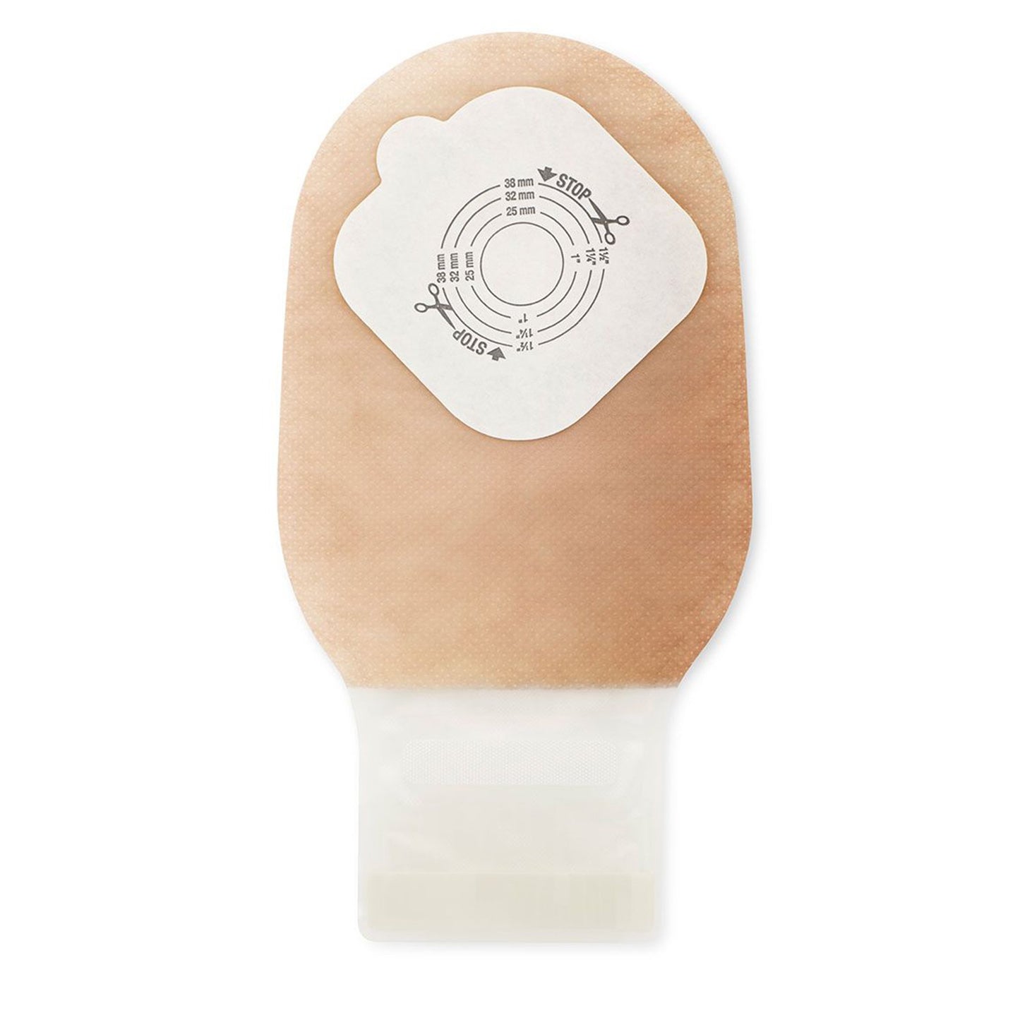 Pouchkins™ Ostomy Pouch One-Piece System 6-1/2 Inch Length Trim To Fit 38 mm Stoma Drainable (569770_BX)