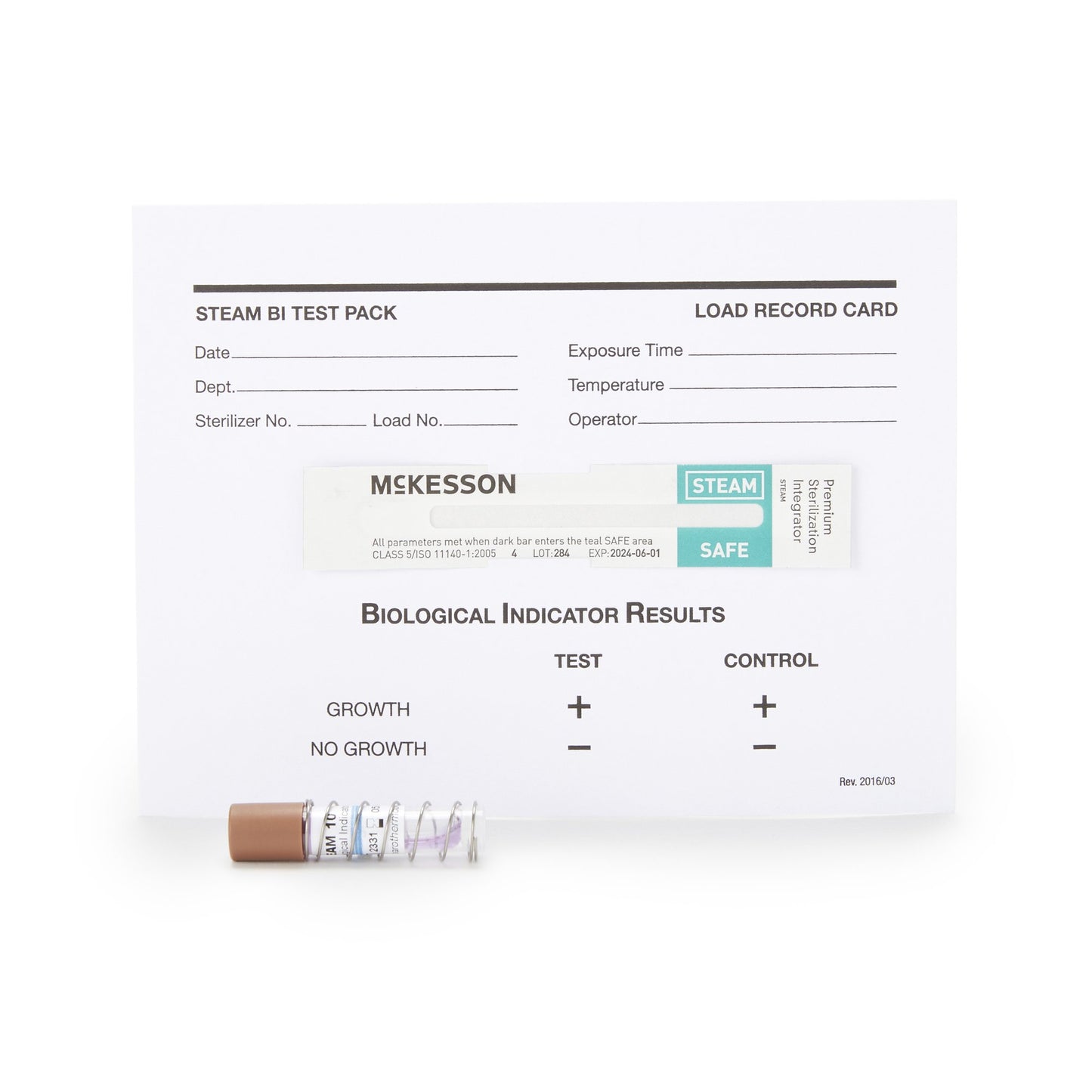 McKesson Sterilization Biological Indicator Pack Steam (524875_CS)