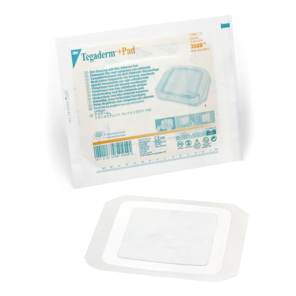 3M™ Tegaderm™ +Pad Transparent Film Dressing with Pad 6 X 6 Inch Frame Style Delivery Square Sterile (360349_BX)