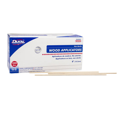 Dukal™ Applicator Stick Without Tip Wood Shaft 6 Inch NonSterile 1000 per Pack (868476_BX)