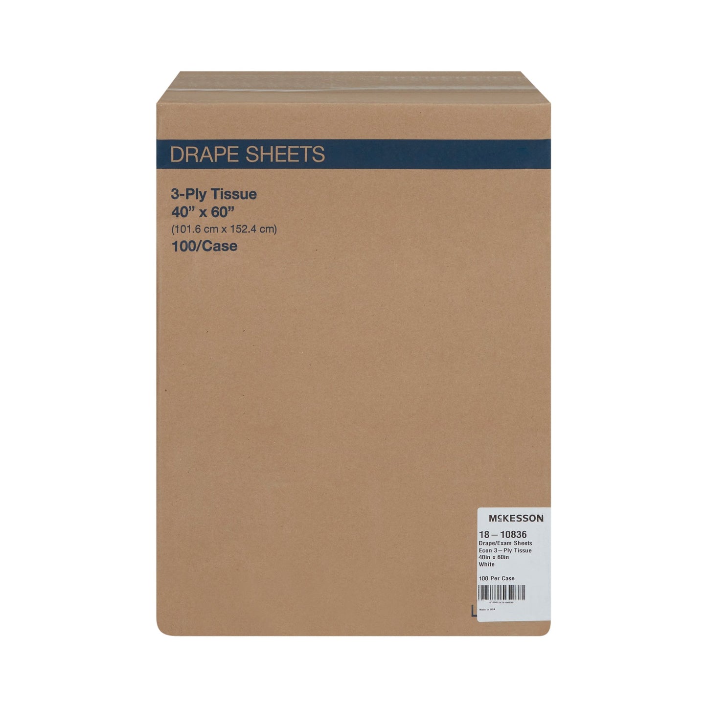 McKesson General Purpose Drape Physical Exam Drape 40 W X 60 L Inch NonSterile (216347_CS)
