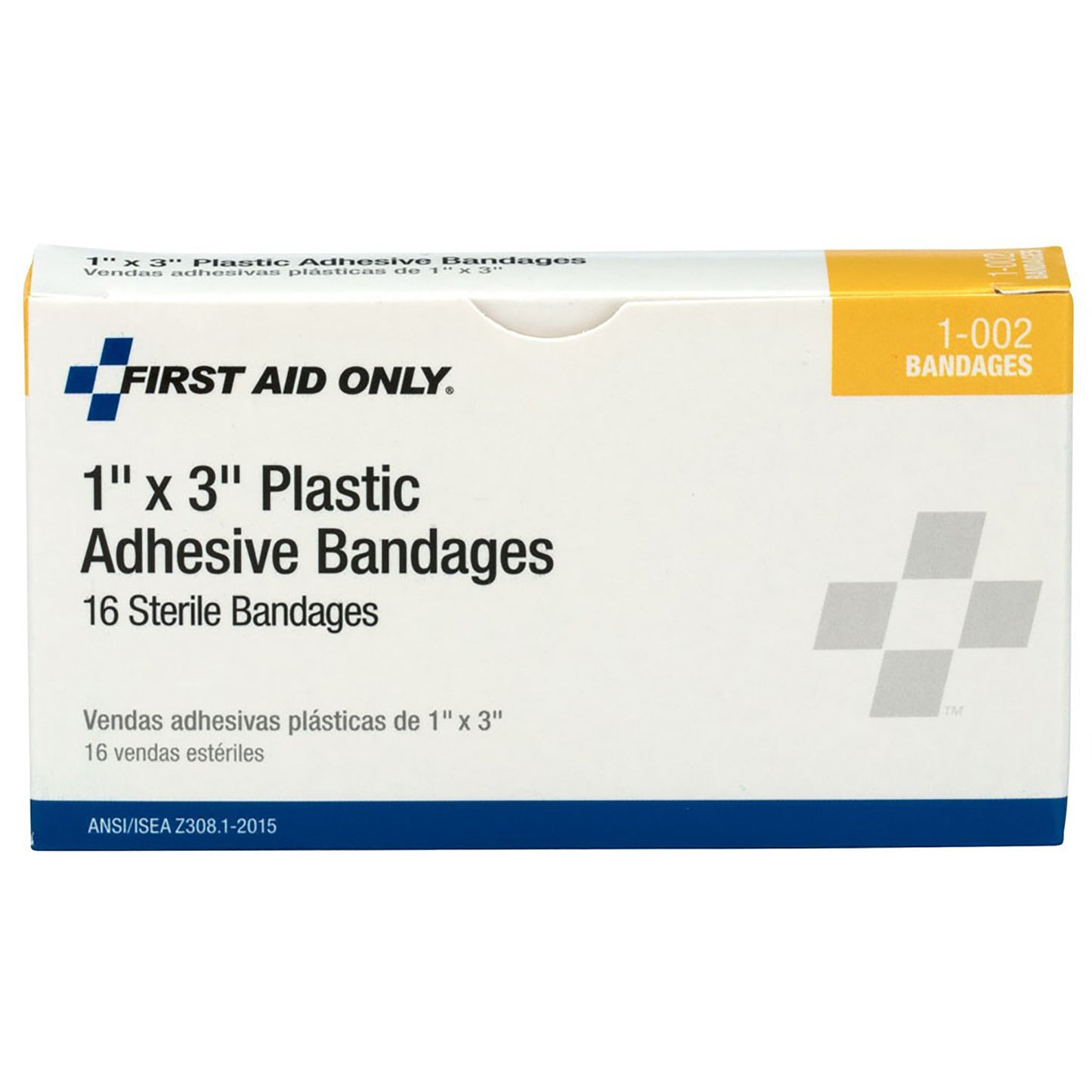 First Aid Only™ Adhesive Strip 1 X 3 Inch Plastic Rectangle Tan Sterile (1124431_BX)