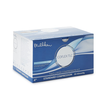 CoFlex® TLC with Indicators 2 Layer Compression Bandage System 4 Inch X 3-2/5 Yard / 4 Inch X 5-1/10 Yard Self-Adherent / Pull On Closure Tan NonSterile 35 to 40 mmHg (785364_BX)
