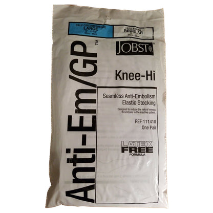 Jobst® Anti-embolism/GPT™ Anti-embolism Stocking Knee High Large / Regular White Inspection Toe (203521_BX)
