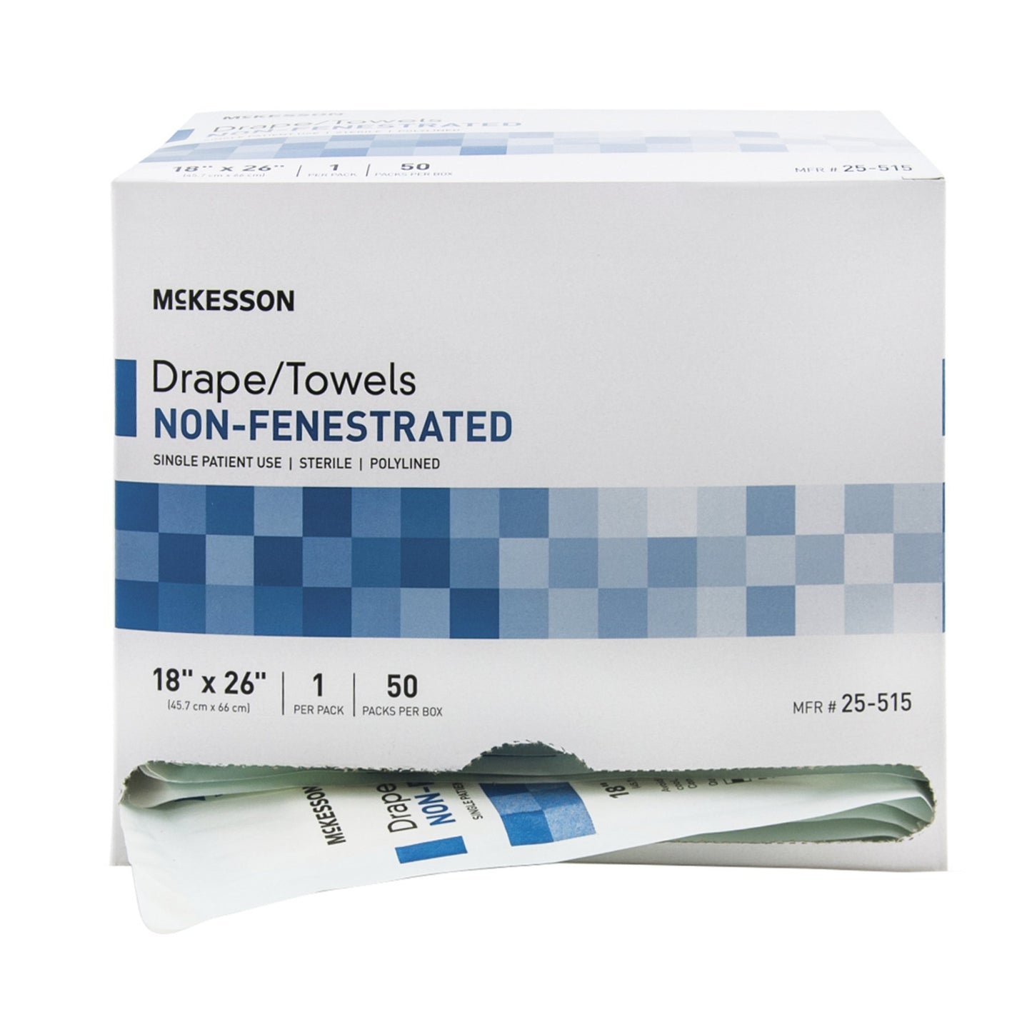 McKesson General Purpose Drape Poly Lined Towel Drape 18 W X 26 L Inch Sterile (68107_CS)