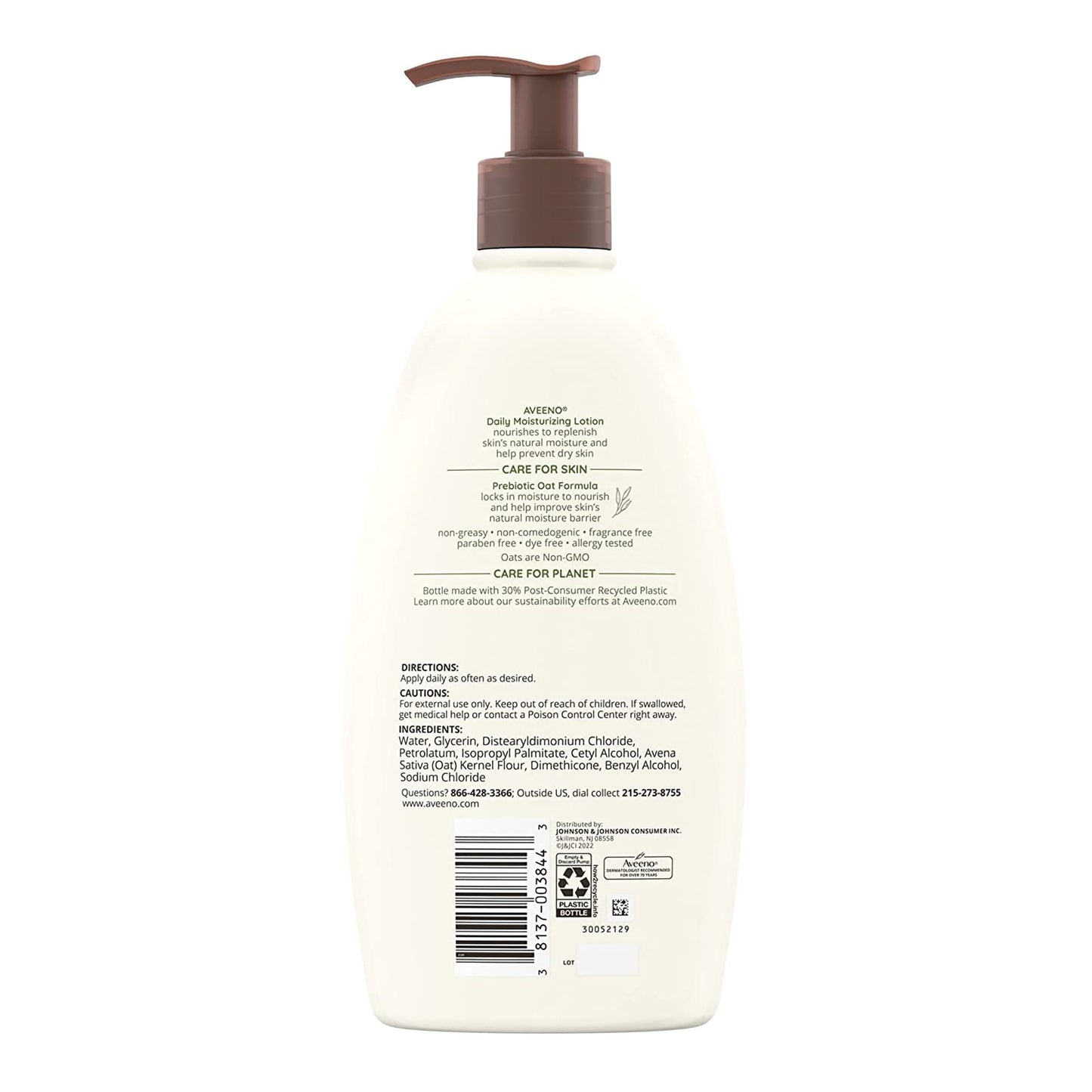 Aveeno® Daily Moisturizing Hand and Body Moisturizer 18 oz. Pump Bottle Unscented Lotion (1228826_EA)