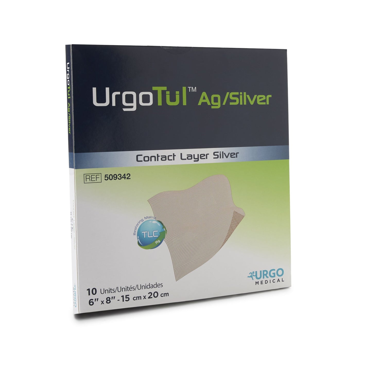 UrgoTul™AG/Silver Silver Wound Contact Layer Dressing 6 X 8 Inch Rectangle Sterile (617706_BX)