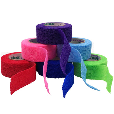 CoFlex® NL Cohesive Bandage 2 Inch X 5 Yard Self-Adherent Closure Neon Pink / Blue / Purple / Light Blue / Neon Green / Red NonSterile 12 lbs. Tensile Strength (908460_EA)