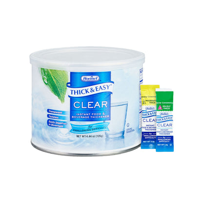 Thick & Easy® Clear Food and Beverage Thickener 4.4 oz. Canister Unflavored Powder IDDSI Level 2 Mildly Thick (1045473_CS)