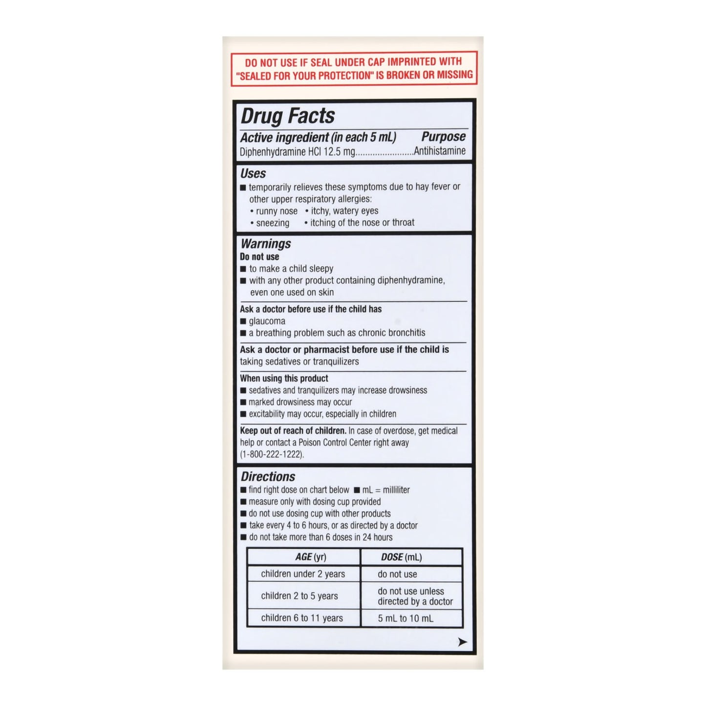 Foster & Thrive™ Children's Allergy Relief 12.5 mg / 5 mL Strength Liquid 4 oz. (1235097_EA)