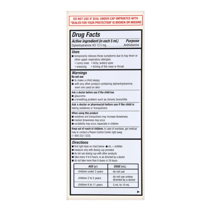 Foster & Thrive™ Children's Allergy Relief 12.5 mg / 5 mL Strength Liquid 4 oz. (1235097_EA)
