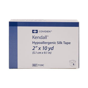Kendall™ Hypoallergenic Silk Hypoallergenic Medical Tape White 2 Inch X 10 Yard Silk-Like Cloth NonSterile (696202_BX)