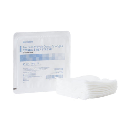 McKesson Gauze Sponge 4 X 4 Inch 16-Ply Sterile 10 per Tray (474706_TR)