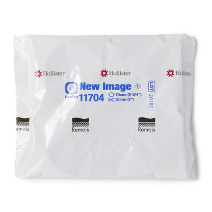 New Image™ CeraPlus™ Ostomy Barrier Trim to Fit, Extended Wear Adhesive Tape Borders 70 mm Flange Blue Code System Up to 2 Inch Opening (1158425_BX)