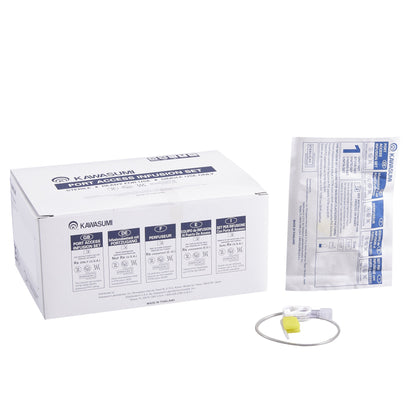 Kawasumi Huber Infusion Set 20 Gauge 1 Inch 8 Inch Tubing Without Port (356899_EA)