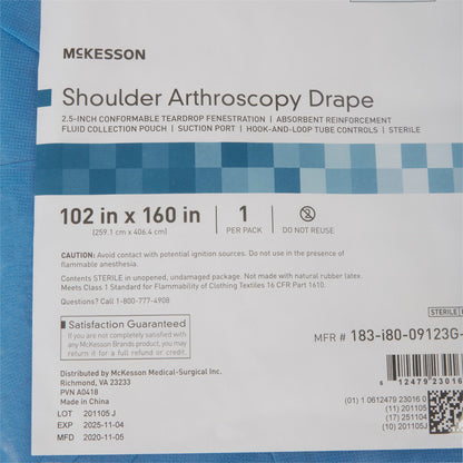 McKesson Orthopedic Drape Shoulder Arthroscopy Drape 102 W X 160 L Inch Sterile (1101303_PK)