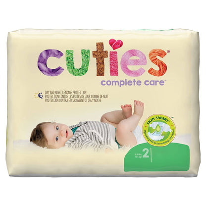 Cuties® Complete Care Unisex Baby Diaper Size 2 Disposable Heavy Absorbency (1206480_CS)
