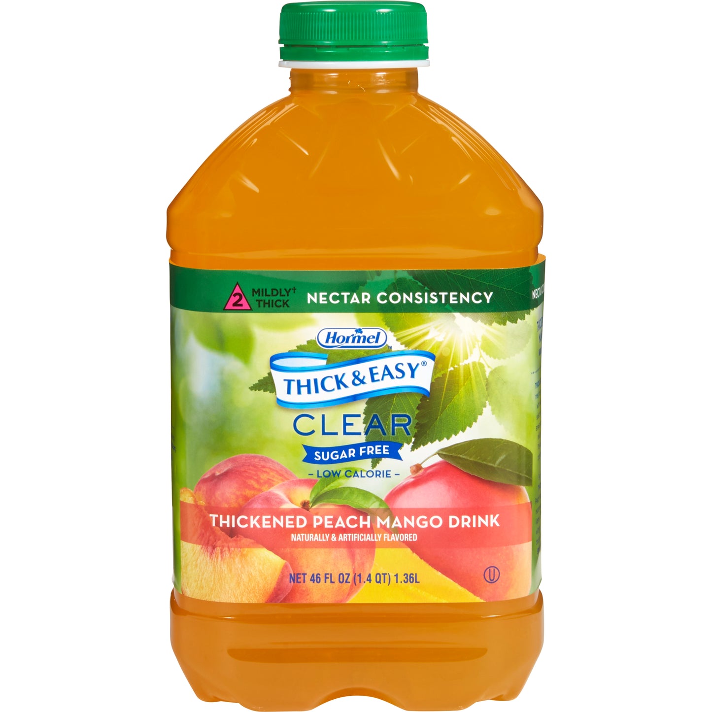 Thick & Easy® Clear Thickened Beverage 46 oz. Bottle Peach Mango Flavor Liquid IDDSI Level 2 Mildly Thick (1058825_CS)