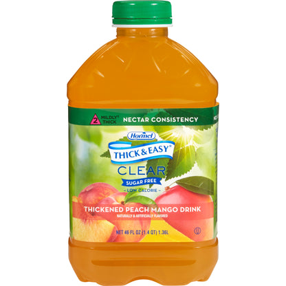 Thick & Easy® Clear Thickened Beverage 46 oz. Bottle Peach Mango Flavor Liquid IDDSI Level 2 Mildly Thick (1058825_EA)