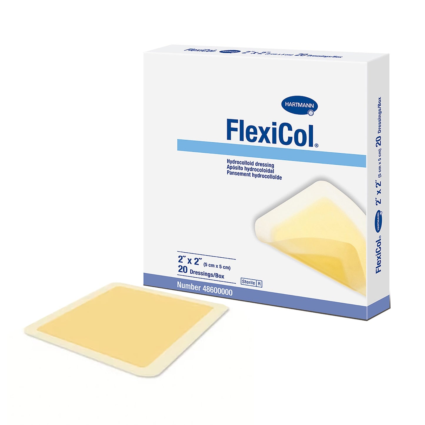 FlexiCol® Hydrocolloid Dressing 2 X 2 Inch Square (764768_EA)