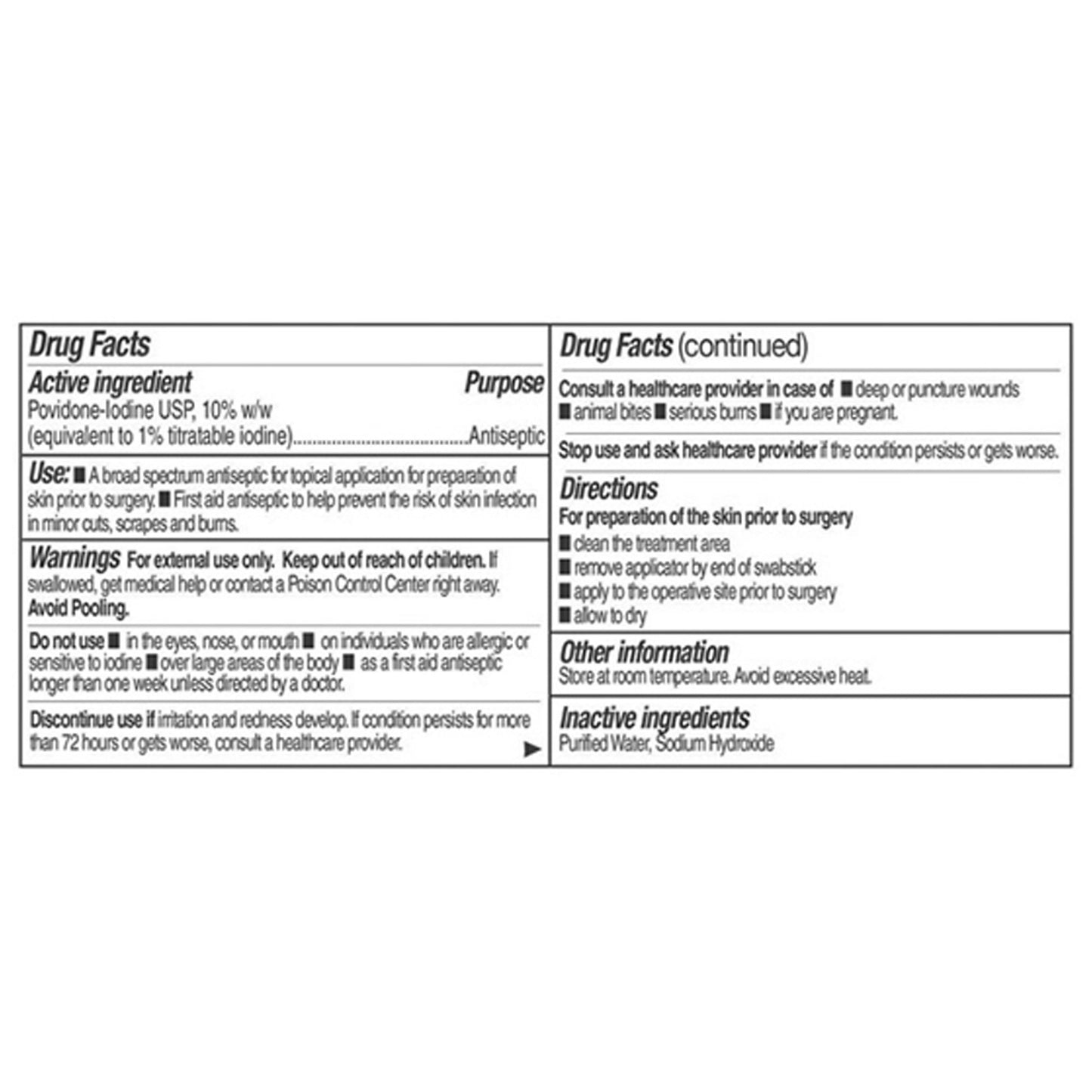 PDI® Impregnated Swabstick 10% Strength Povidone-Iodine Individual Packet NonSterile (188680_PK)