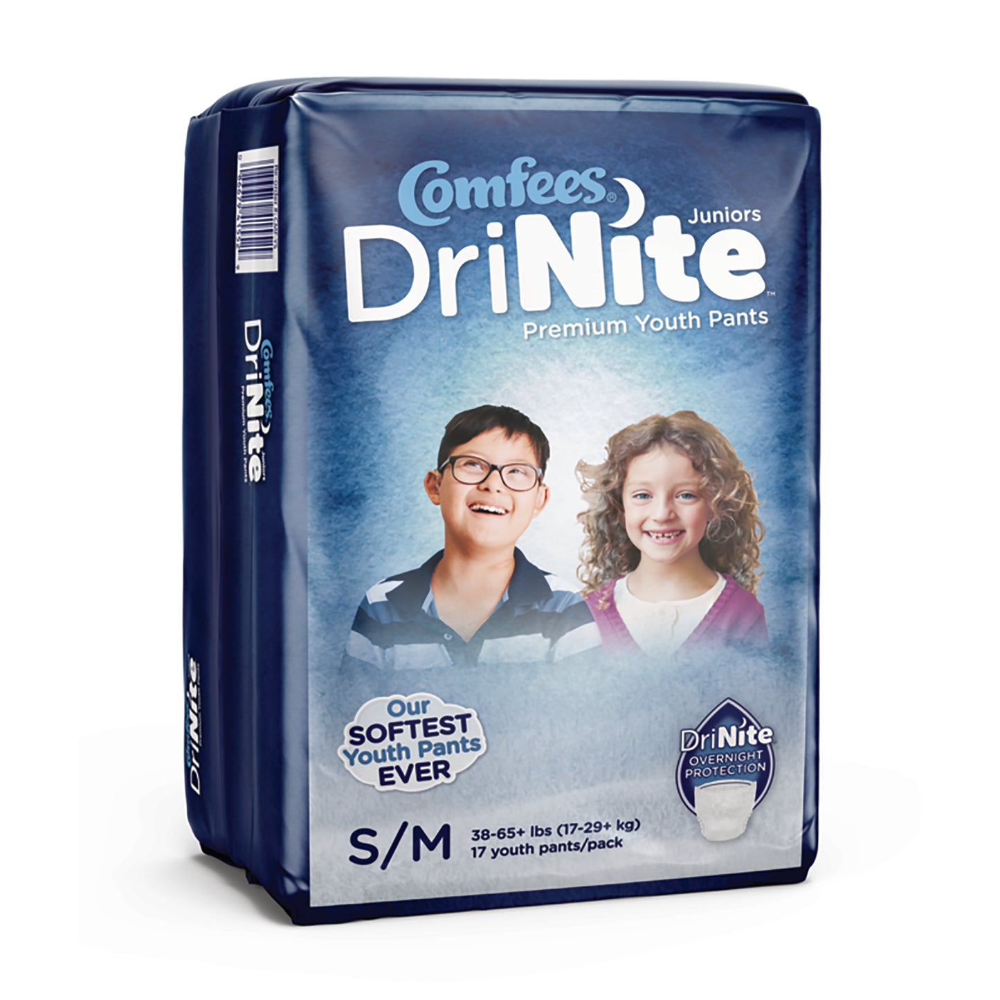 Comfees® DriNite® Juniors Unisex Youth Absorbent Underwear Pull On with Tear Away Seams Small / Medium Disposable Heavy Absorbency (1150965_BG)