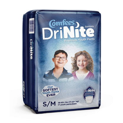Comfees® DriNite® Juniors Unisex Youth Absorbent Underwear Pull On with Tear Away Seams Small / Medium Disposable Heavy Absorbency (1150965_BG)