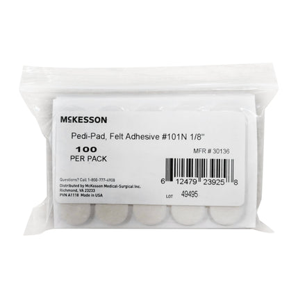 McKesson Pedi-Pad Protective Pad Size 101-Narrow Adhesive Foot (1111069_PK)
