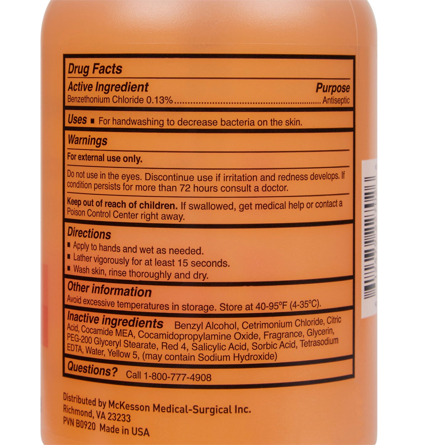 McKesson Antibacterial Soap Liquid 18 oz. Pump Bottle Clean Scent (1067683_CS)