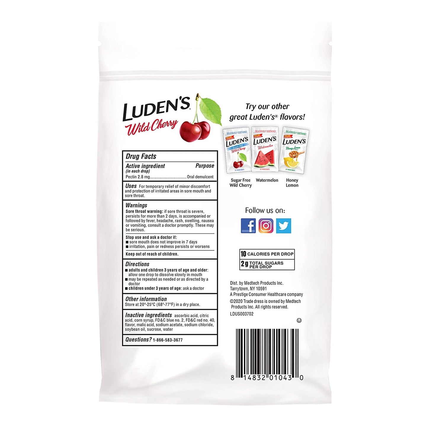 Luden's® Sore Throat Relief 2.8 mg Strength Lozenge 30 per Bag (1211523_BG)